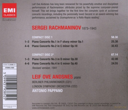 Leif Ove Andsnes: Complete Piano Concertos [2CD]