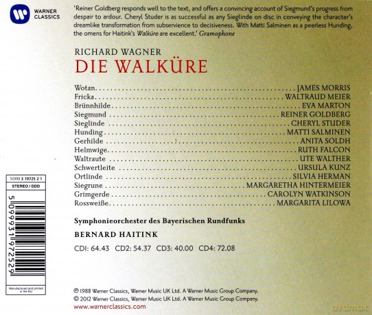 Haitink/Marton/Morris/Bay.Rso: Die Walkure [4CD]