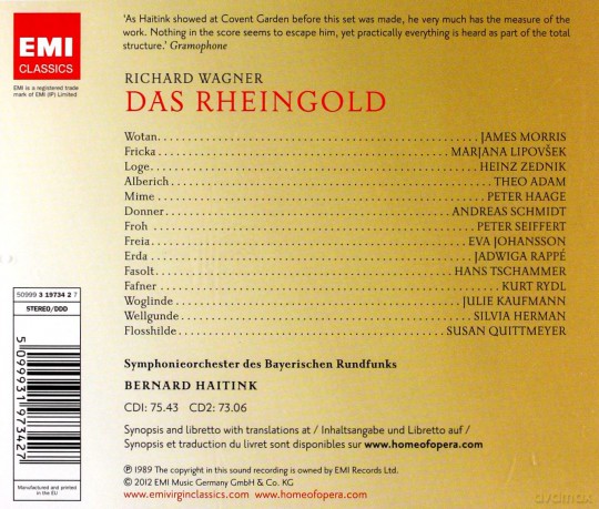 Haitink/Morris/Bayerisches Rso: Das Rhiengold [2CD]