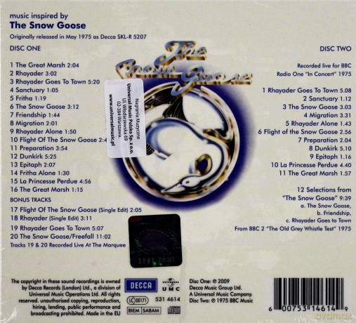 Camel: Snow Goose (Remaster) (digipack) [2CD]