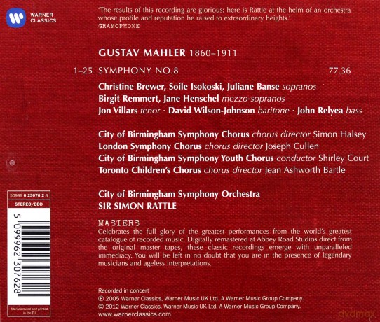 Sir Simon Rattle: Symphony No 8 [CD]