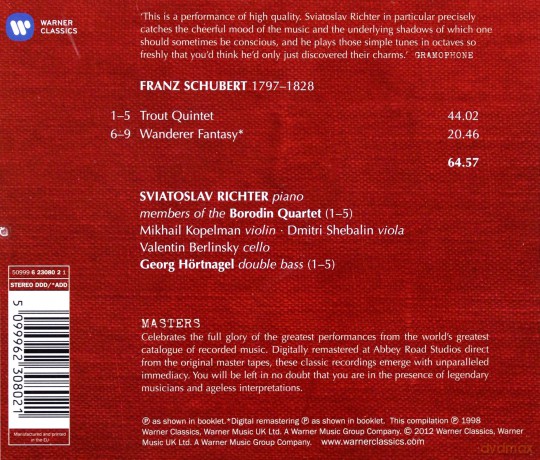 Sviatoslav Richter: Trout Quintet & Wanderer Fantasy [CD]