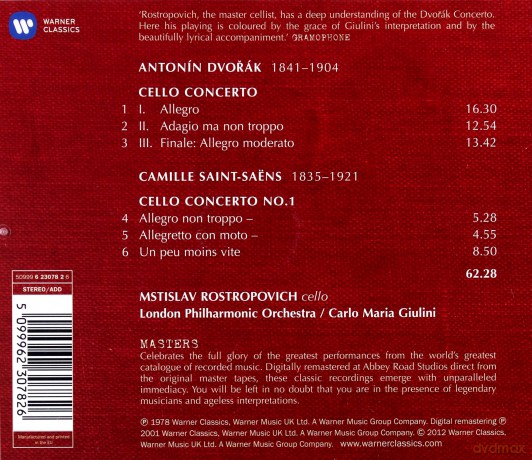 Mstislav Rostropovitsch: Cello Concertos [CD]
