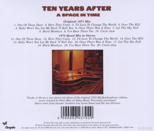 Ten Years After: A Space In Time [CD]