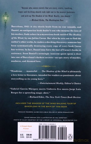 The Shadow of the Wind - Carlos Ruiz Zafon [KSIĄŻKA]