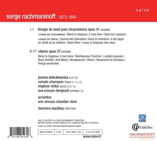 Accentus: Rachmaninovliturgy Of St John Chrysostom [CD]