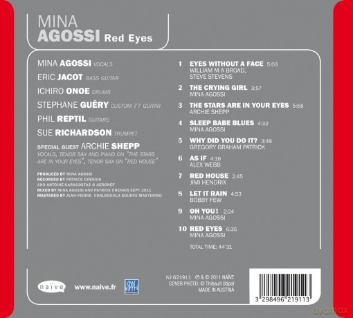 Mina Agossi,: Red Eyes [CD]