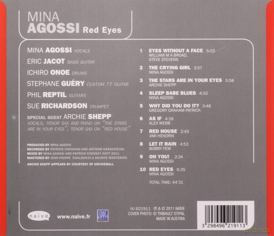 Mina Agossi,: Red Eyes [CD]