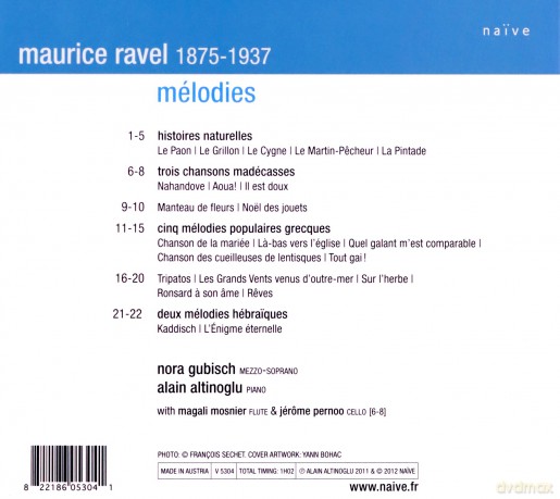 Nora Gubish: Ravel Melodies [(digipack) CD]