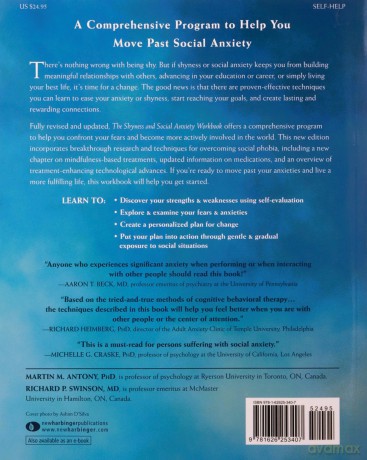 The Shyness and Social Anxiety Workbook, 3rd Edition: Proven, Step-by-Step Techniques for Overcoming Your Fear - Martin M. Antony [KSIĄŻKA]