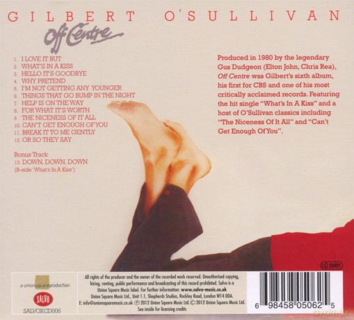 Gilbert O'sullivan: Off Centre [CD]