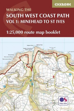The South West Coast Path Map Booklet - Minehead to St Ives: 1:25,000 OS Route Mapping (British Long Distance) - Paddy Dillon [KSIĄŻKA]