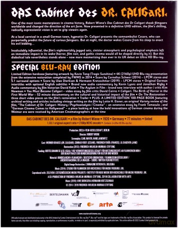 The Cabinet of Dr. Caligari (Gabinet doktora Caligari) [Blu-Ray 4K]+[Blu-Ray]