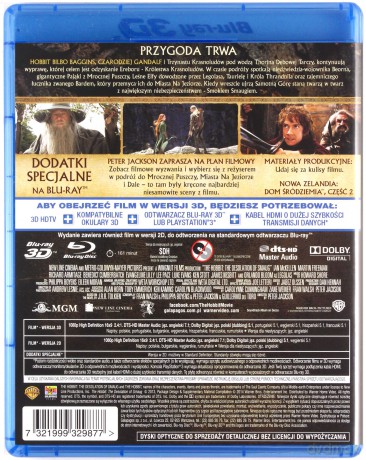 Hobbit: Pustkowie Smauga 3D [2Blu-Ray 3D]+[2Blu-Ray]
