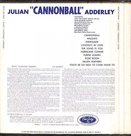 Cannonbal Adderley: Julian Cannonball Lpr [CD]