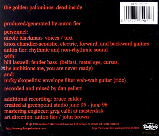 Golden Palominos: Dead Inside [CD]