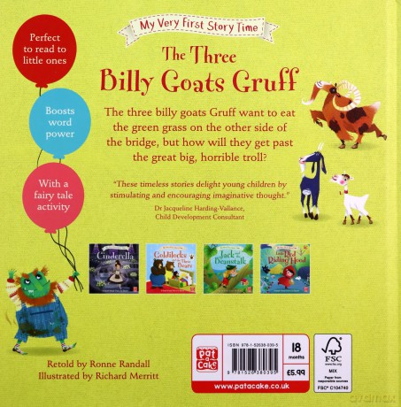 The Three Billy Goats Gruff: Fairy Tale with picture glossary and an activity - Pat-a-Cake [KSIĄŻKA]