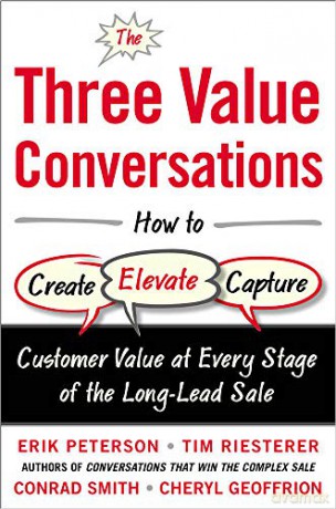 The Three Value Conversations: How to Create, Elevate, and Capture Customer Value at Every Stage of the Long-Lead Sale (BUSINESS BOOKS) - Erik Peterson [KSIĄŻKA]