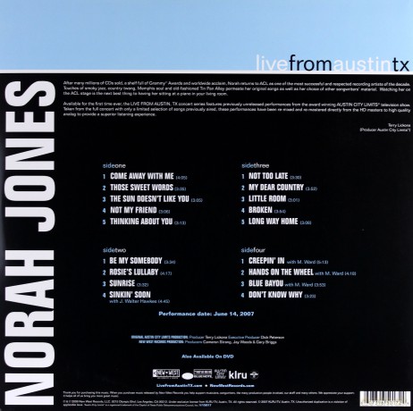 Norah Jones: Live From Austin Tx [2xWINYL]