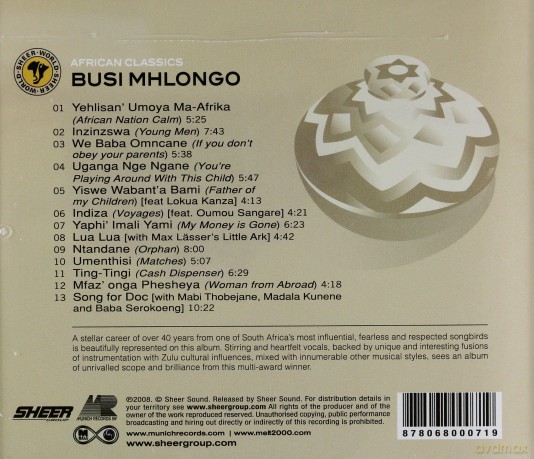 Busi Mhlongo: African Classics [CD]