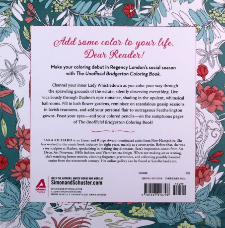 The Unofficial Bridgerton Coloring Book: From the Gardens to the Ballrooms, Color Your Way Through Grosvenor Square (Unofficial Coloring Book) - Sara Richard [KSIĄŻKA]