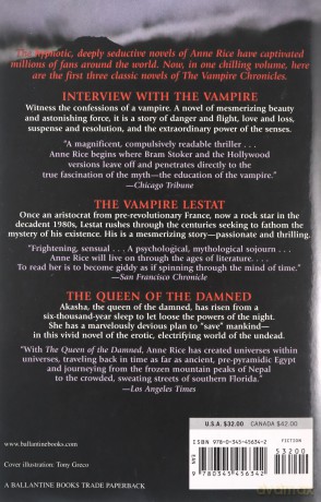 The Vampire Chronicles Collection: Interview with the Vampire, the Vampire Lestat, the Queen of the Damned: 1 - Anne Rice [KSIĄŻKA]