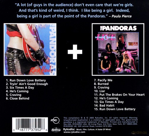 Pandoras: Rock Hard/Live Nymphomania [CD]