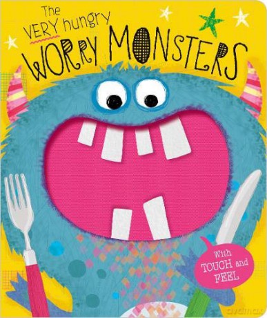 The Very Hungry Worry Monsters (board book with touches) - Rosie Greening [KSIĄŻKA]