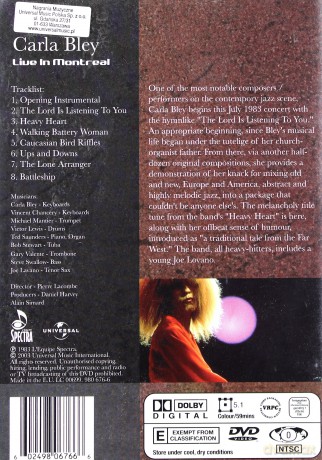 Carla Bley: Live In Montreal [DVD]