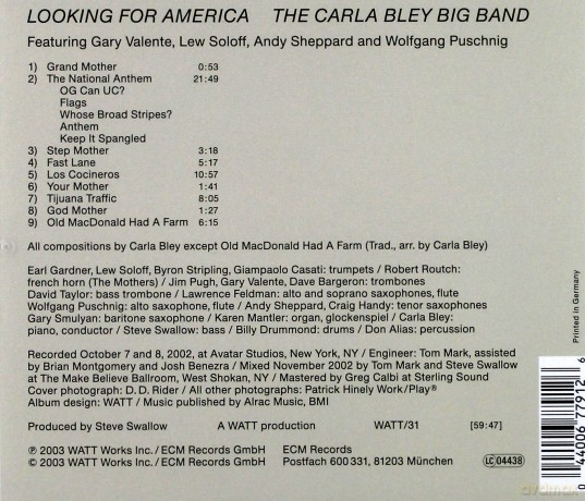 Carla Bley: Looking For America [CD]