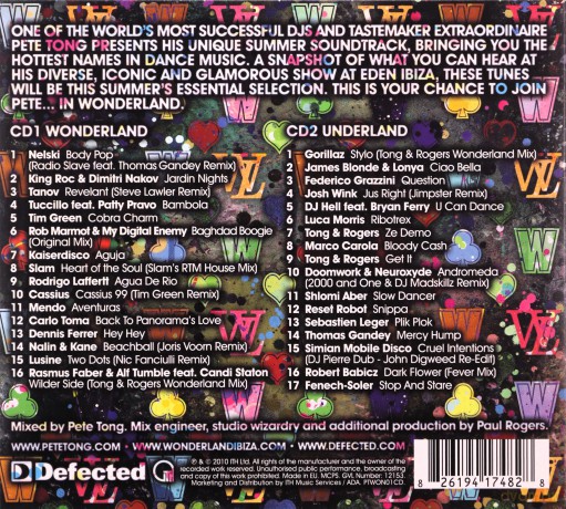Pete Tong Pres.Wonderland 2010 [2CD]