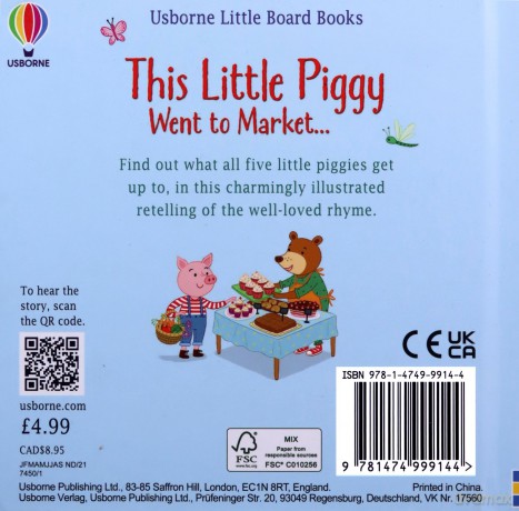 This little piggy went to market (Little Board Books) - Russell Punter [KSIĄŻKA]