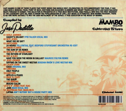 Jose Padilla (Compiled By): Cafe Mambo-Ibiza 2009 [CD]