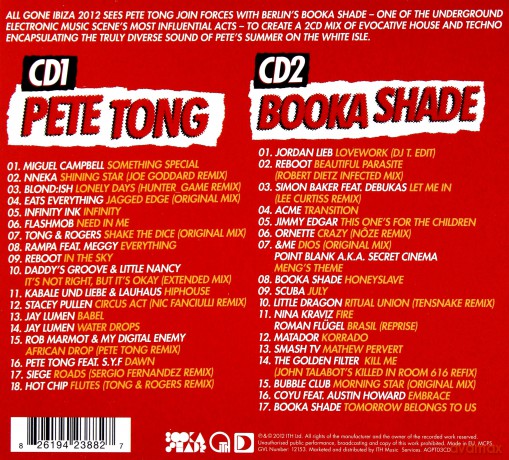 Pete Tong&Booka Shade: All Gone Ibiza12 (digipack) [2CD]