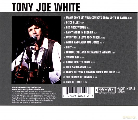 Tony Joe White: Live From Austin Tx (digipack) [CD]