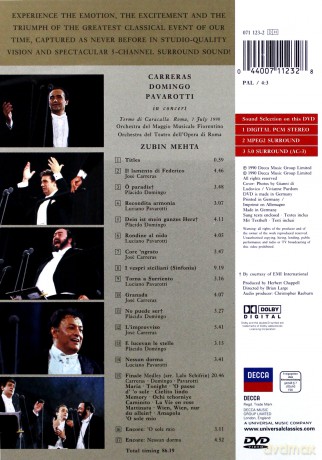 Carreras, Domingo, Pavarotti: In Concert - 7 Juli 1990 [DVD]