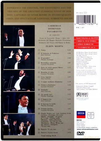 Carreras, Domingo, Pavarotti: In Concert - 7 Juli 1990 [DVD]