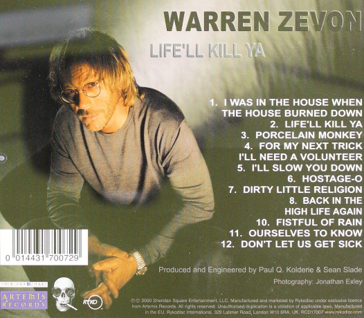 Warren Zevon: Lifell Kill Ya [CD]