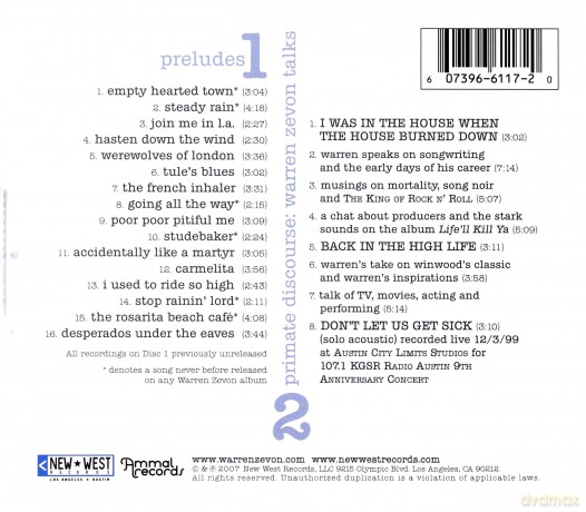 Warren Zevon: Preludes-Rare&Unreleased Recor [2CD]