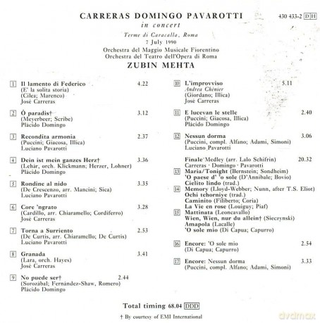 Carreras/Domingo/Pav: 3 Tenors - Deluxe Edition [CD]