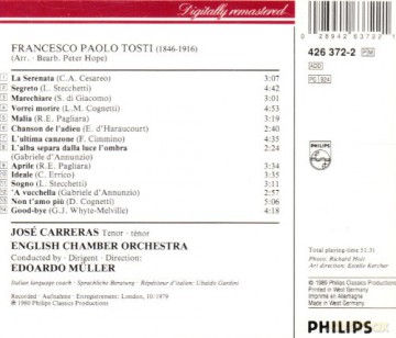 Carreras/Mueller/Eco: Carreras Singt Tosti [CD]