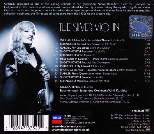 Nicola Benedetti: The Silver Violin [CD]