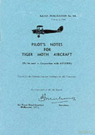 Tiger Moth (pilots notes) - Royal Australian Air Force [KSIĄŻKA]