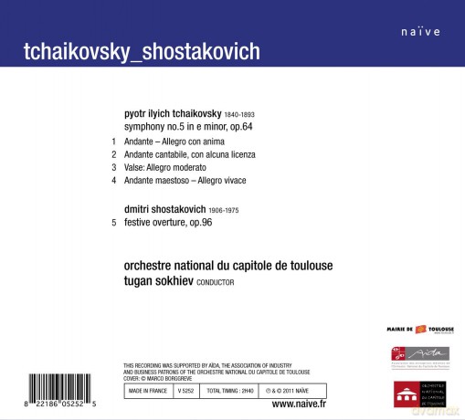 Tugan Sokhiev: Tchaikovsky, Shostakovich [CD]