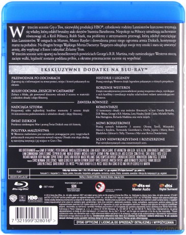Gra o tron sezon 3 [5xBlu-Ray]