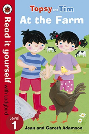 Topsy and Tim: At the Farm - Read it yourself with Ladybird: Level 1 - Jean Adamson [KSIĄŻKA]