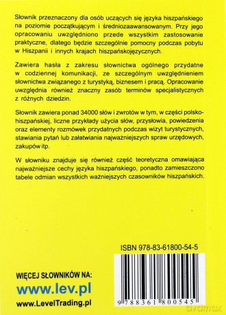 Słownik Polsko-Hiszpański Hiszpańsko-Polski Czyli Jak To Powiedzieć Po Hiszpańsku [KSIĄŻKA]