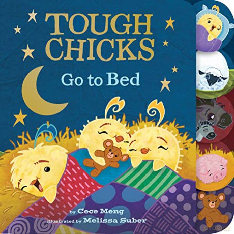Tough Chicks Go to Bed Tabbed Touch-and-Feel Board Book - Cece Meng [KSIĄŻKA]