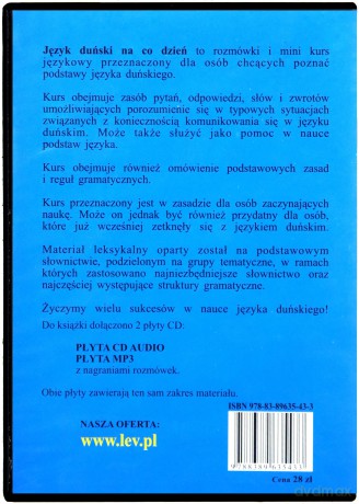 Język Duński Na Co Dzień - Rozmówki - Mini Kurs Językowy  [KSIĄŻKA]+[CD-MP3]