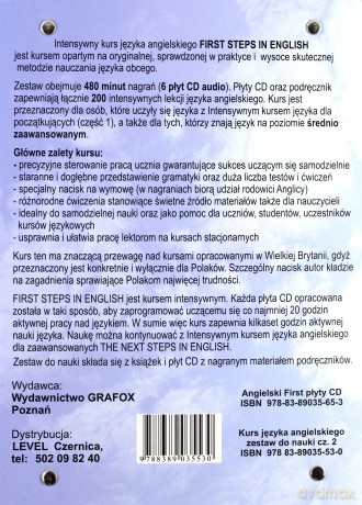 First Steps In English. (Część 2) Intensywny Kurs Języka Angielskiego Dla Średnio Zaawansowanych  - Henryk Krzyżanowski [KSIĄŻKA]+[6CD]+[CD-MP3]